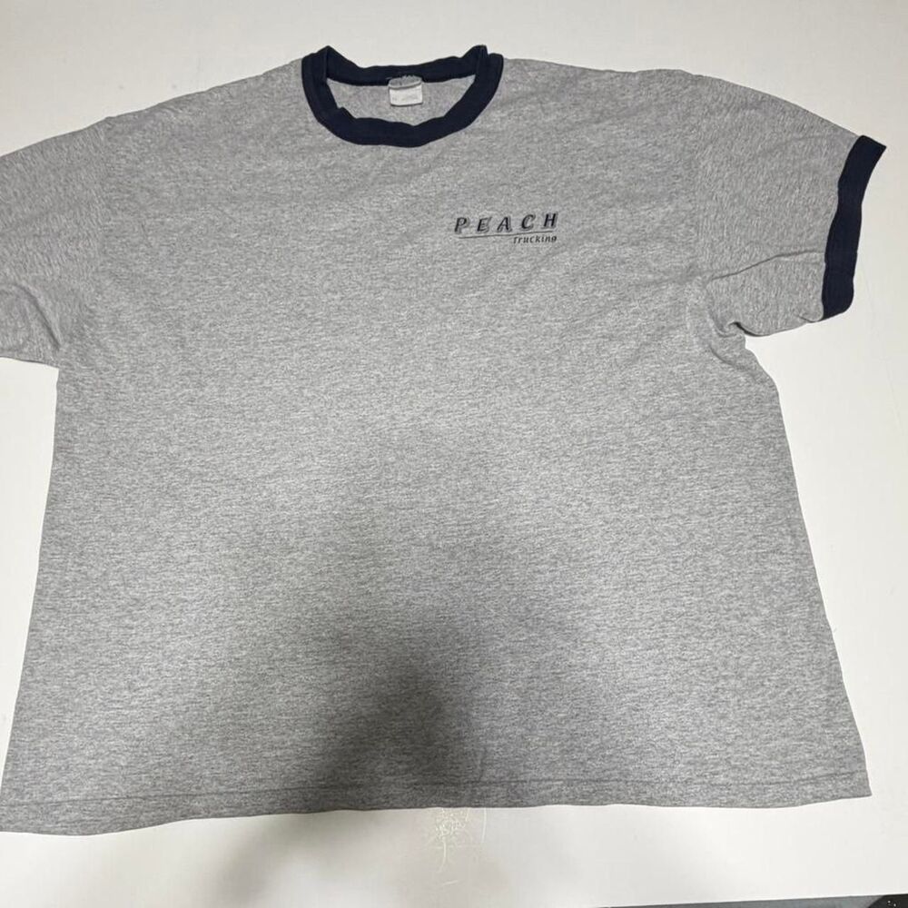 Independent Men's Grey and Blue T-shirt